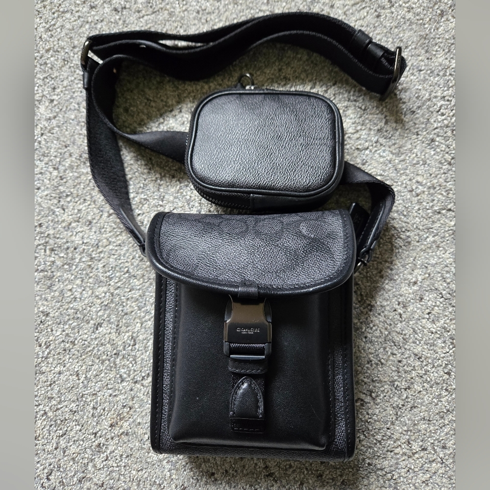 Coach Black Charter North South Crossbody